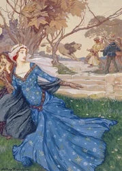 Guenièvre sauvée par La Cote Male Taile, illustration d