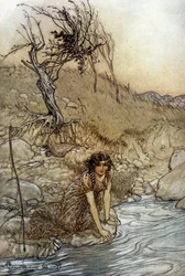 Hermia : Illustration par Arthur RACKHAM pour Le Songe d