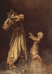 La petite Marygold était une statue dorée, illustration de 