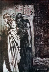 Ô femme trahie, je vengerai ta confiance trompée! Illustration pour Siegfried et Le Crépuscule des dieux