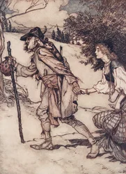Le mendiant la prit par la main et l
