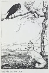 Le Renard et le Corbeau, illustration des 