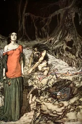 La cour de Grimhilde, la mère de Hagen, 1924