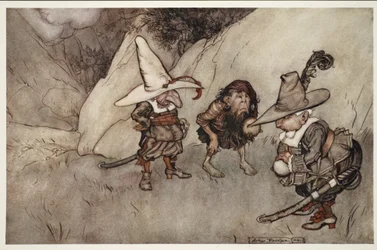 Leurs visages aussi étaient particuliers.. de Rip Van Winkle par Washington Irving, pub. 1910