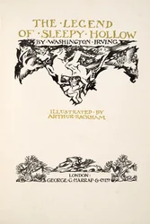 Page de titre, de La Légende de Sleepy Hollow par Washington Irving (1783 - 1859), pub. 1928