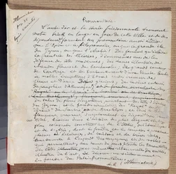 Manuscrit du poème « Promontoire » par Arthur Rimbaud