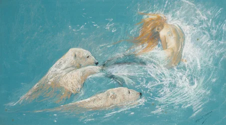 Une sirène et des ours polaires