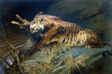 Tigre et crocodile