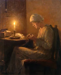 Broderie à la lumière des bougies