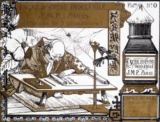 Etiquette publicitaire pour "Ink of China".