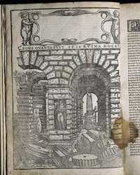 Architecture et travail de perspective - SERLIO, Sebastiano (1475-1554). Architecte maniériste italien, qui faisait partie de l