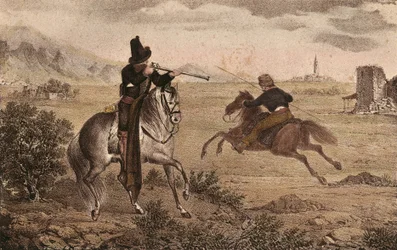 CABRERA Y GRINO, Ramon (1806-1877). Militaire carliste espagnol. Espagne. Guerres carlistes. Cavalerie du Cid. Image de 