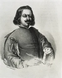DONON, Julio (19e siècle). Francisco de Quevedo. Lithographie