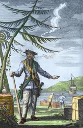 Edward "Barbe Noire" Teach (1680)  - 1718) - Capitaine Edward Teach (Thatch) dit Barbenoire (Barbe Noire ou Blackbeard ou Blackbeard