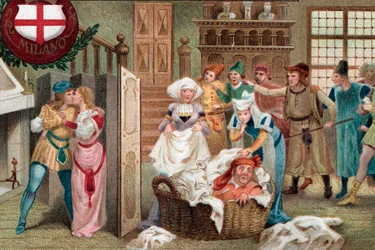 Falstaff caché dans un panier de linge, Acte II Scène 2 de l