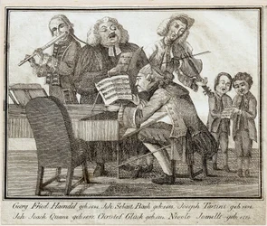 Georg Friedrich Haendel (1685-1759) (aquarelle et encre sur papier)