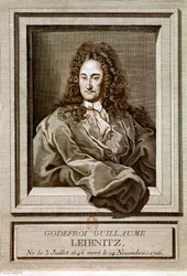 LEIBNITZ Gottfried Wilhelm von : Portrait (etching)