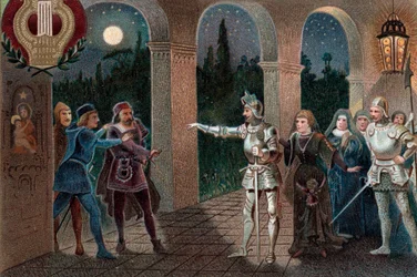 Leonora enlevée au couvent par Manrico, acte II scène 5 de l