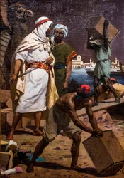 Marchand et hemmel sur les quais (oil on canvas)