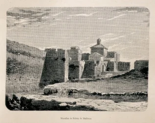 Palma de Majorque. Murs (gravure)