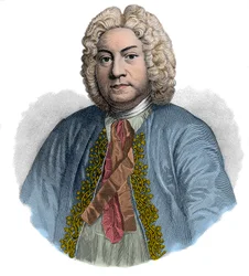 Portrait de FRANCOIS COUPERIN Compositeur et organiste anglais (gravure)