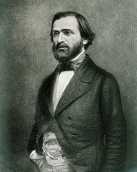 Portrait de Giuseppe Fortunino Francesco Verdi (eau-forte)