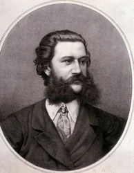 Portrait de Johann Strauss II (eau-forte)