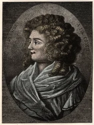 Portrait de Manon (Jeanne Marie) Roland Philipon dite Madame Roland (1754-1793) à la Conciergerie, membre de la faction Girondine pendant la Révolution française