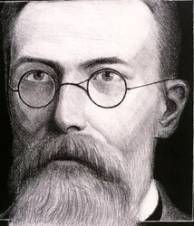 Portrait de Nikolai Andreevich Rimsky-Korsakov (gravure)