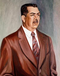 Portrait du président Lazaro Cardenas del Rio (huile sur toile, vers 1940)