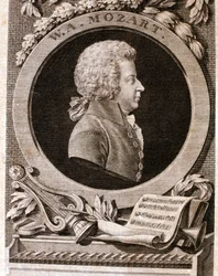 Portrait de Wolfgang Amadeus Mozart (eau-forte)