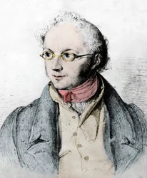 Portrait du banquier allemand Abraham Mendelssohn Bartholdy (gravure)