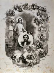Affiche avec des scènes de ses opéras (affiche)
