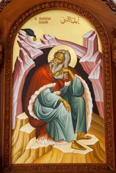 Icône de Saint Elias. Cathédrale, Harissa, 2022 (photo)