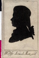 Silhouette de Wolfgang Amadeus Mozart