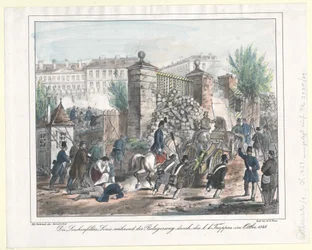 La ligne Lerchenfelder pendant le siège par les troupes k. k. en octobre 1848