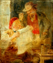 Le journal (huile sur panneau)