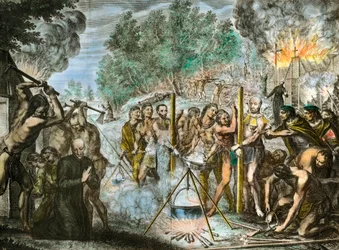 Le martyr des prêtres parmi les Indiens d