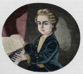 Wolfgang Amadeus MOZART Compositeur autrichien âgé de 7 ans