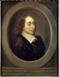 portrait de Blaise Pascal (1623-1662) (huile sur toile)