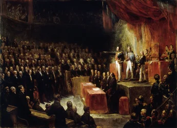 Louis-Philippe prête serment sur la constitution devant les chambres le 9 août 1830