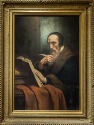 Portrait de Jean Calvin, écrivain, théologien et pasteur français pendant la Réforme protestante (1509-1564) - peinture d