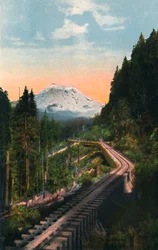 Mont Rainier depuis le C. M. & P. S. R. R., vers 1916