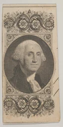 Motif de billet de banque : Portrait de George Washington dans un panneau décoratif