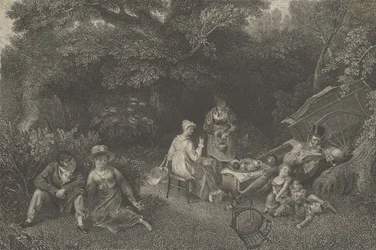 Fête gitane, vers 1830