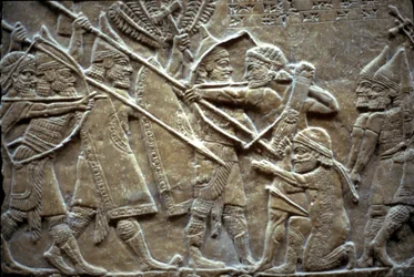 Assurbanipal à la bataille de Til-Tuba, 650-620 av. J.-C.