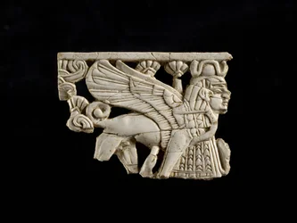 Fragment de sphinx de Fort Shalmaneser, Nimrud, assyrien, VIIIe siècle av. J.-C.