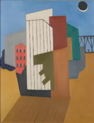 Formes géométriques, balustrade et soleil