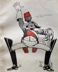 Policier en uniforme, tiré des Aventures de Pinocchio de Carlo Collodi, Italie