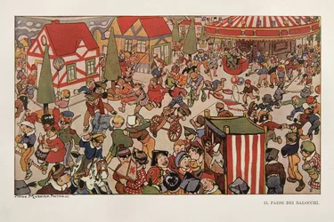 Le pays des jouets, illustration de Pinocchio